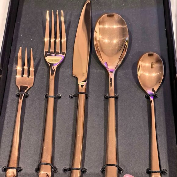 Table Flatware Cutlery Set Rose gold - Picture 1 of 2